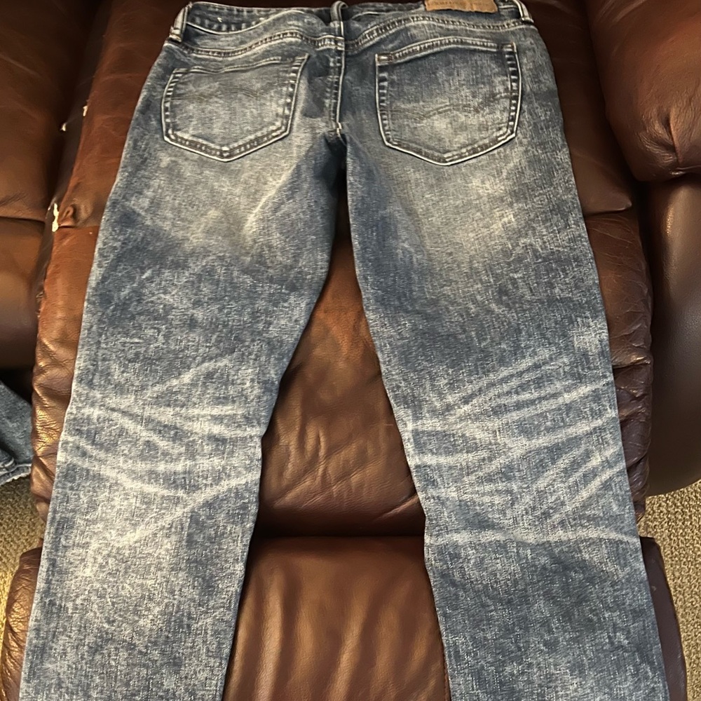 American Eagle “Airflex” ripped athletic skinny jeans